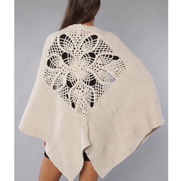 Free People Sweaters - Free People Crochet Dip Cardigan/Poncho